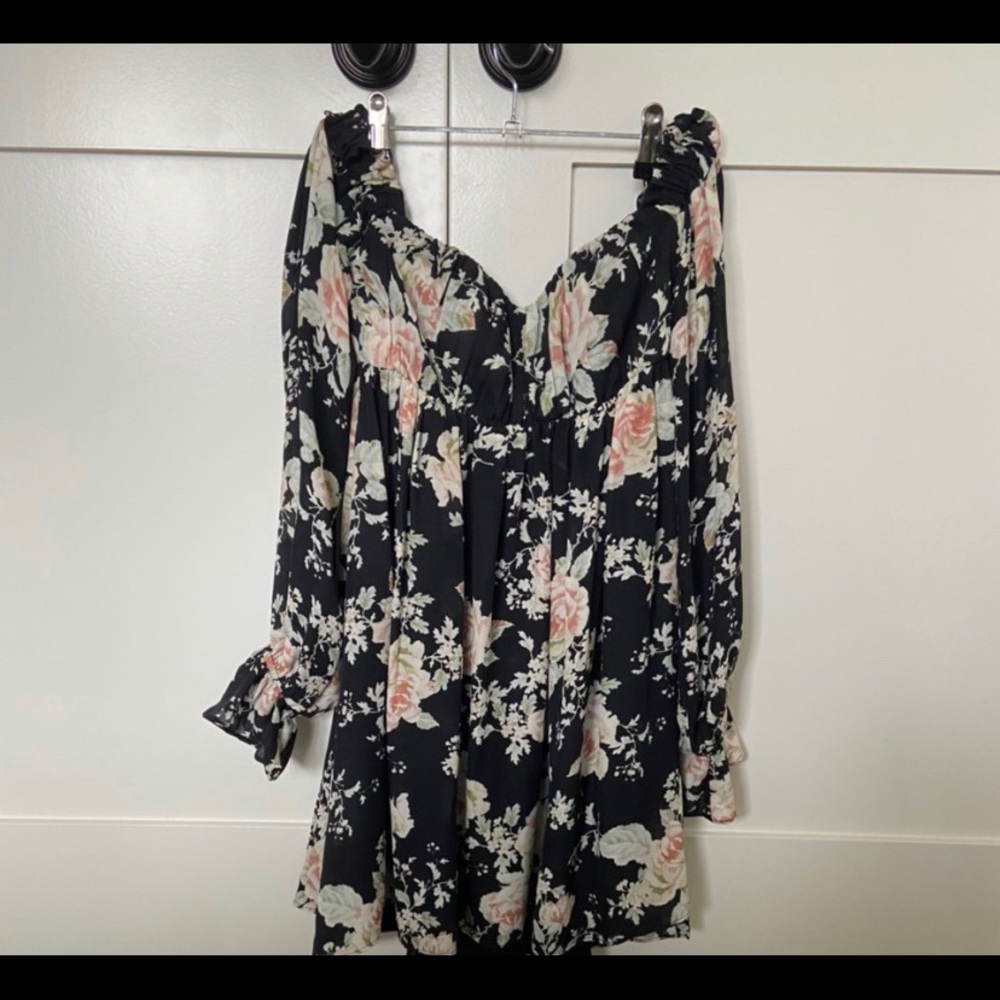 Stone Cold Fox Black Floral Dress
